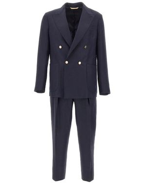 BRIGLIA Double Breasted Suits - Blue