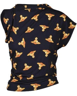 Vivienne Westwood Top elegante in viscosa ed elastan - Blu