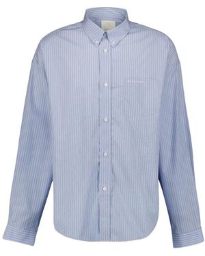 Givenchy Blauw Gestreept Overhemd Met Zak