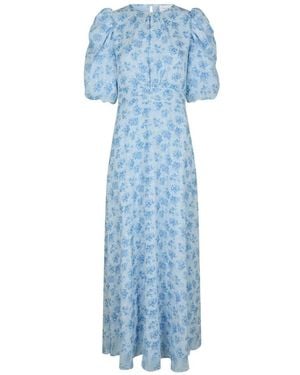 Neo Noir Maxi Dresses - Blue