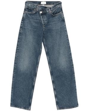 Agolde Jeans ,Blauw ,Katoen Arc Criss Cross Wide-Leg Jeans