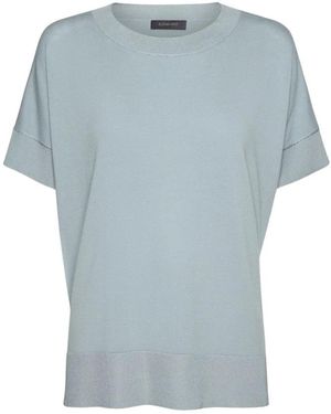 Elena Miro Truien & Vesten ,Blauw ,Rondgebreide Bovenkleding