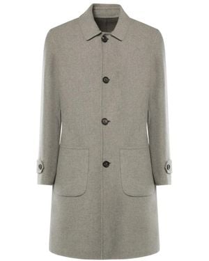 Eleventy Single-Breasted Coats - Grey
