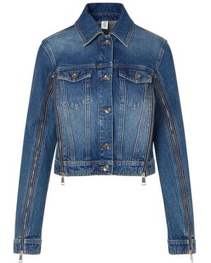 Liu Jo Denim Jacket With Zip - Blauw