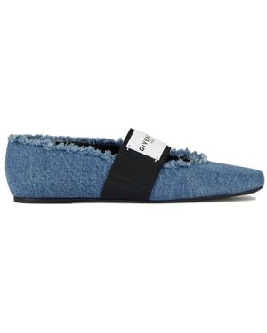 Givenchy Schoenen ,Blauw ,Leer Sliced Square Ballerinas