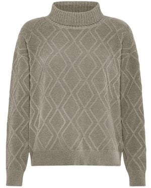 Rrd Truien & Vesten ,Geborduurde Chenille Coltrui Met Diamanten - Grijs