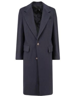 Hevò Single-Breasted Coats - Azul