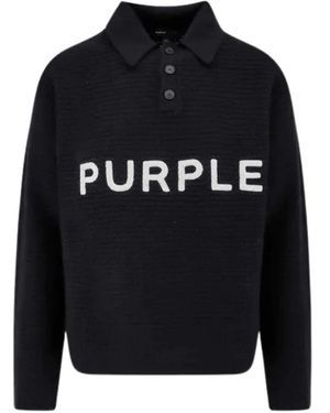Purple Brand Round-Neck Knitwear - Blue