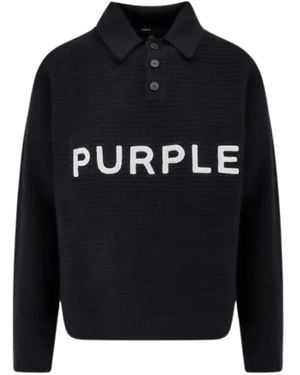 Purple Brand Round-Neck Knitwear - Blue