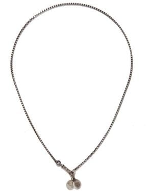 Werkstatt:münchen Accessoires ,Grijs ,Zilveren Hanger Ketting - Metallic