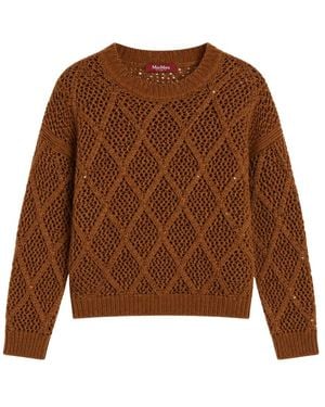 Max Mara Ellade Ronde Hals Trui - Bruin