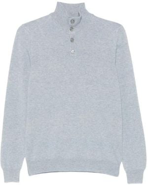 Fedeli Rollkragenpullover Aus Strick - Blau