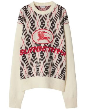 Burberry Round-Neck Knitwear - Rosa