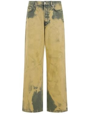 Dries Van Noten Wide Jeans - Yellow