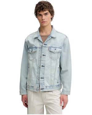 Levi's Jassen ,Blauw ,Denim Relaxed Fit Denim Jacket