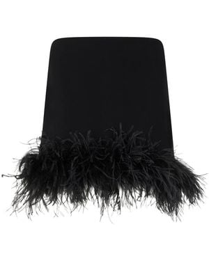P.A.R.O.S.H. Miniskirt Met Veertjes - Zwart