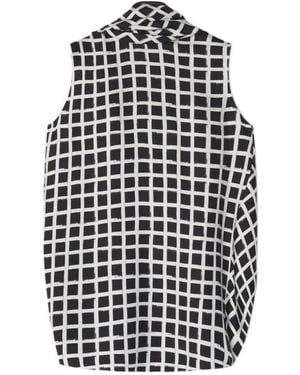 Lanvin Zijden Top Zonder Mouwen Met Print - Zwart