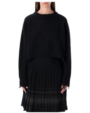 Low Classic Round-Neck Knitwear - Negro