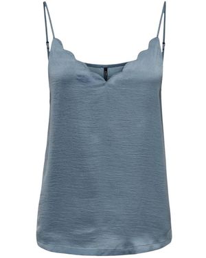 ONLY Camisole Top V-Hals Mouwloos - Blauw
