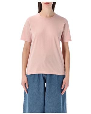 COLORFUL STANDARD Tops ,Roze ,Katoen Klassiek Katoenen Jersey T-Shirt - Blauw