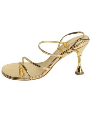 STUDIO AMELIA Schoenen ,Geel ,Helix 90 Sandal - Metallic