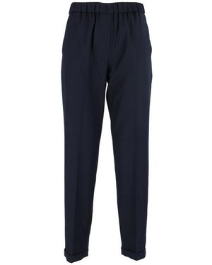 Antonelli Broeken ,Blauw ,Wol Rosalba Slim-Fit Pantalon