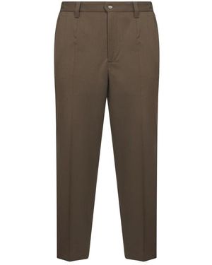 D4.0 Portofinos Stoffhose Mit Bügelfalte - Braun