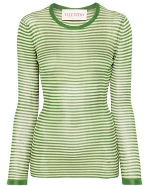 Valentino Garavani Round-Neck Knitwear - Green