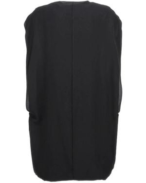 The Row Kleedjes ,Zwart ,Zwarte Zijden Gedrapeerde Mini Jurk