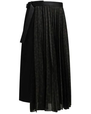 Sacai Rokken ,Zwart ,Geplooide Rok