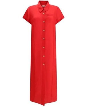 KHAITE Effy Seidenkleid - Rot