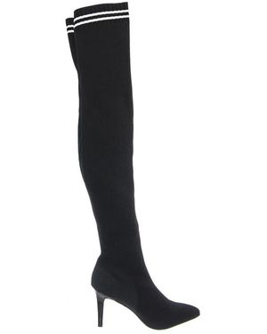 Buffalo Schoenen ,Zwart ,Suède Over-Knee Laarzen