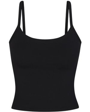 ÉTERNE Tops ,Zwart ,Katoen Mouwloze Top Met Ronde Hals