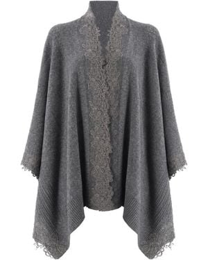Ermanno Scervino Asymmetrischer Strickstola - Grau