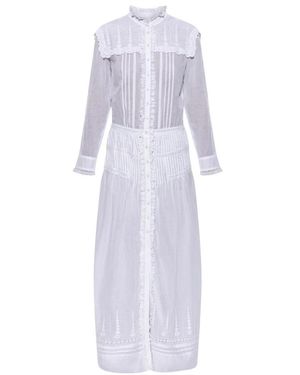 Isabel Marant Kleedjes ,Wit ,Katoen Lonie Jurk