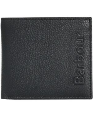 Barbour Klassische Lederbrieftasche - Schwarz