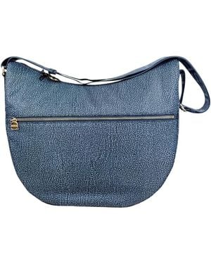 Borbonese Tassen ,Blauw ,Leer Luna Bag Medium