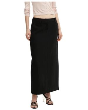 Michael Kors Maxi-Rok Met Textuur Van Crêpe - Zwart