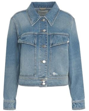 Closed Jassen ,Blauw ,Denim Blauwe Cropped Denim Jack