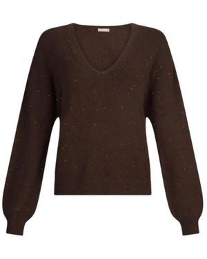 Liu Jo V-Neck Knitwear - Marron