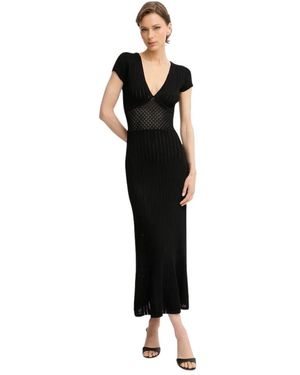 Guess Kleedjes ,Zwart ,Nylon Rosalyn Jurk