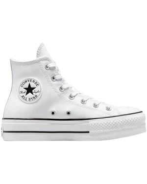 Converse Chuck Taylor All Star Lift Clean Leather High Top - Weiß