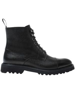 SCAROSSO Lace-Up Boots - Black