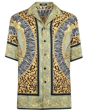 Versace Short Sleeve Shirts - Green
