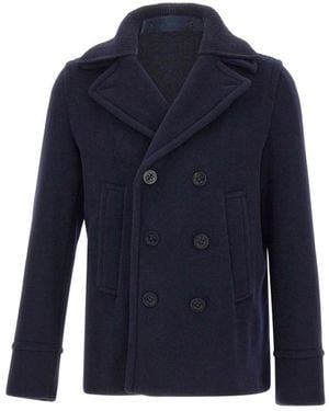Paul & Shark Double-Breasted Coats - Blue