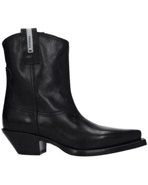 Premiata Schoenen ,Zwart ,Leer Butterfly Enkellaarsjes
