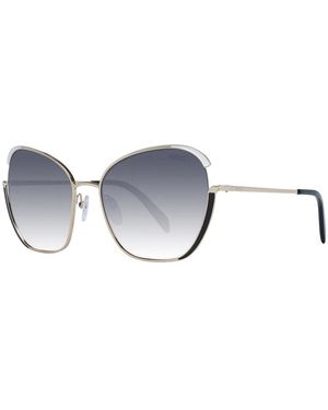 PUCCI Occhiali da sole farfalla oro specchiati degradanti - Grigio