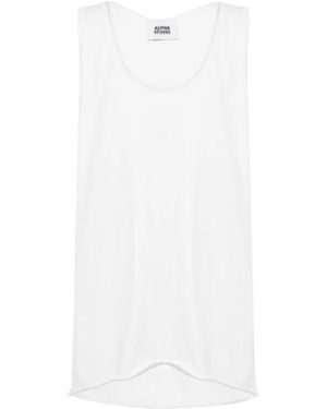 Alpha Studio Sleeveless Tops - Bianco