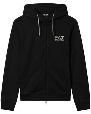 EA7 Hoodies & Sweatvesten ,Zwart ,Sweatshirt Met Rits