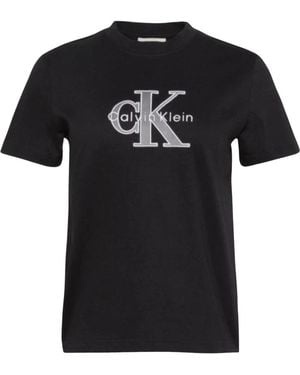 Calvin Klein Monogram T-Shirt - Zwart